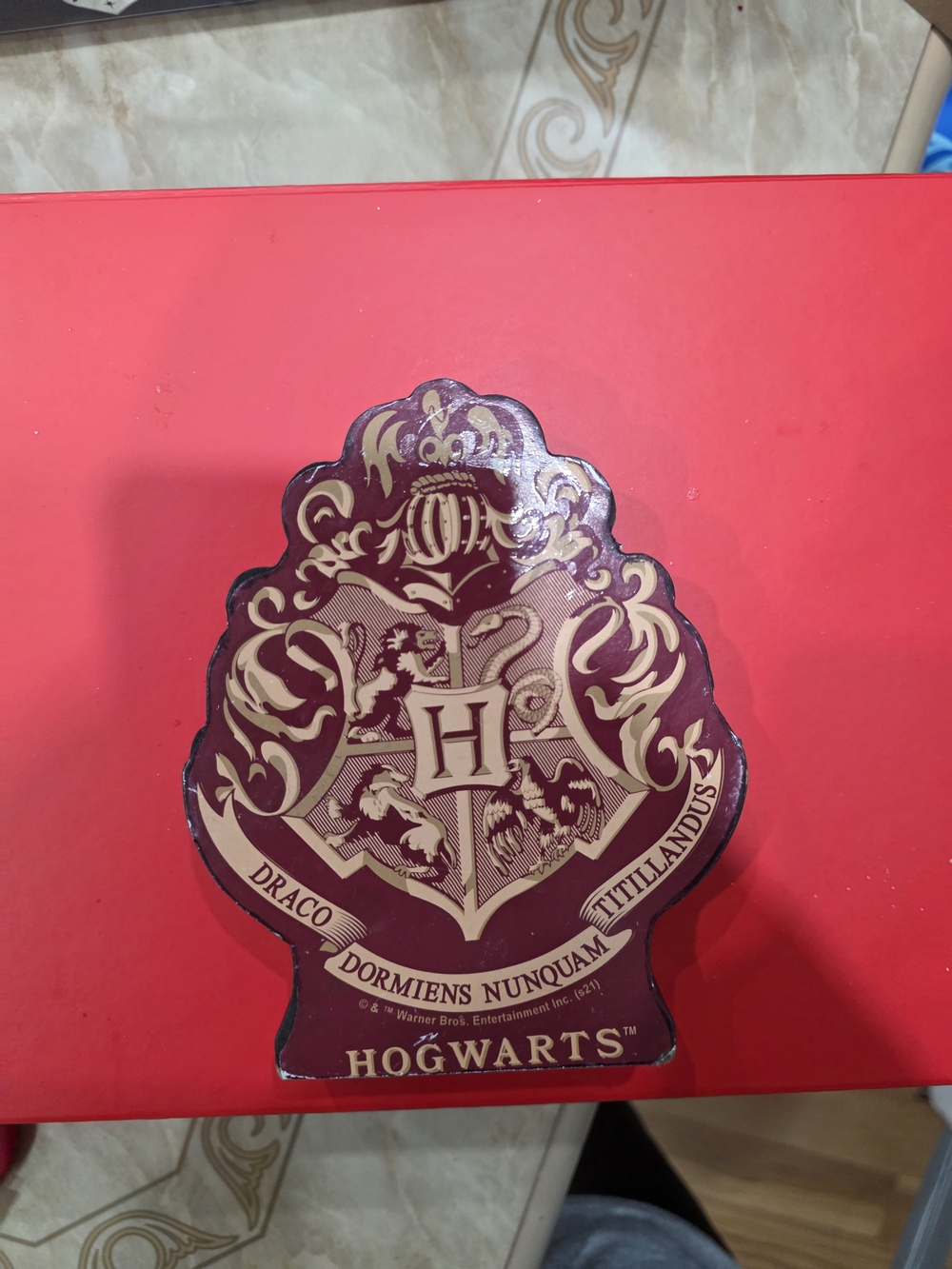 Hogwarts Crest Decorative Wall Sculpture - Burgundy and Cream